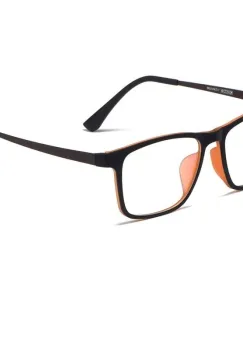 Ochelari de soare cu lentila transparenta, SG008, Negru/Maro imagine