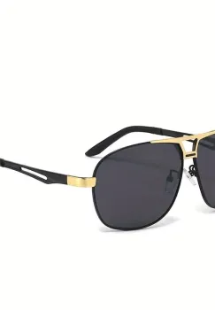 Ochelari de soare pentru barbati, SG044, Negru/Auriu imagine