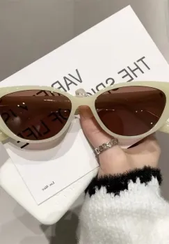 Ochelari de soare pentru femei, SG086, Crem imagine