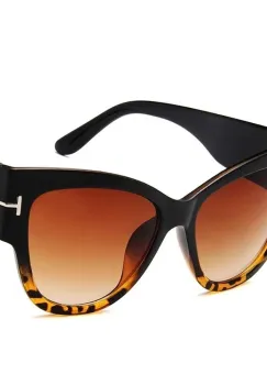 Ochelari de soare pentru femei, SG093, Negru/Maro imagine
