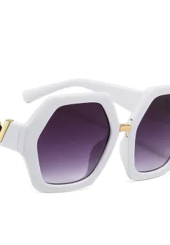Ochelari de soare pentru femei, SG102, Alb imagine