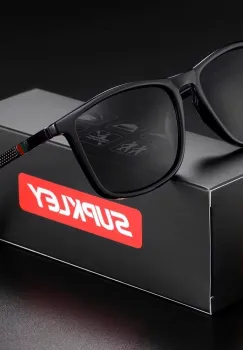 Ochelari de soare unisex, SG010, Negru imagine