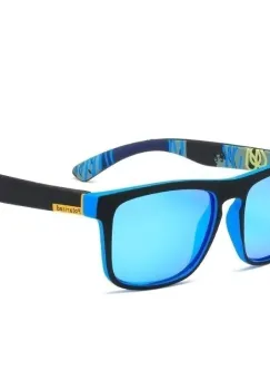 Ochelari de soare unisex, SG017, Negru/Albastru imagine