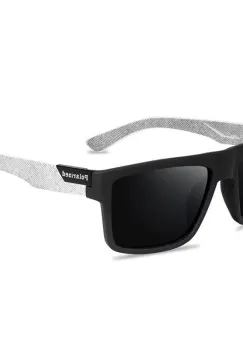 Ochelari de soare unisex, SG023, Negru/Gri imagine