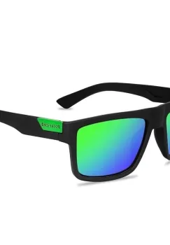Ochelari de soare unisex, SG025, Negru/Verde imagine