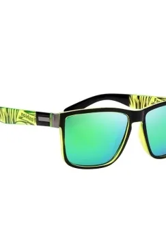 Ochelari de soare unisex, SG031, Negru/Verde imagine