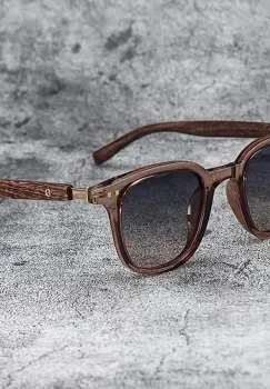 Ochelari de soare unisex, SG123, Maro imagine