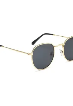 Ochelari de soare unisex, SG136, Negru/Auriu imagine
