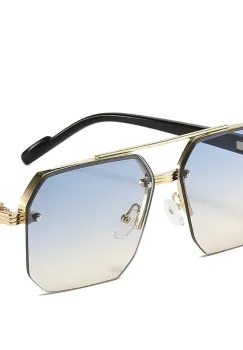 Ochelari de soare unisex, SG189, Albastru imagine