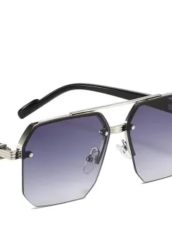 Ochelari de soare unisex, SG190, Gri/Argintiu imagine