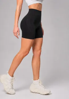 Pantaloni Scurti Sport Seamless Push-Up, LGS17, negru imagine