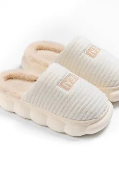 Papuci de casa pentru femei PC003, PufiPaws , Crem imagine