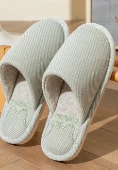 Papuci de casa pentru femei PC008, SoftNest, Verde imagine