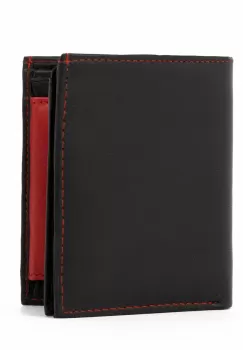 Portofel barbati Abramo PT1029 piele naturala, Negru/Rosu imagine