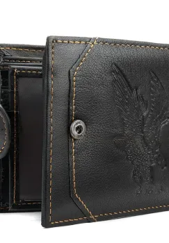 Portofel barbati Edward PT662, piele naturala, negru imagine