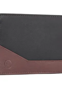 Portofel barbati Ronno, Dominic PT1474, piele naturala, Negru - Maro imagine