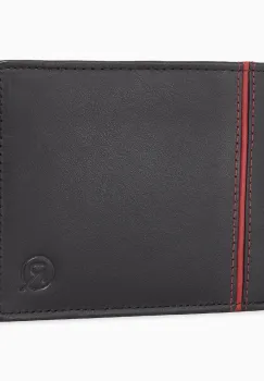 Portofel barbati Ronno, Traian PT1447, piele naturala, Negru / Rosu imagine