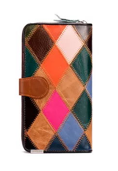 Portofel dama, Bertha PT1156, piele naturala, model multicolor imagine