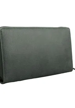 Portofel dama, Calyssa PT1399, piele naturala, Verde imagine