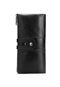 Portofel dama Delis, Bathilda PT1237, piele naturala, Negru imagine