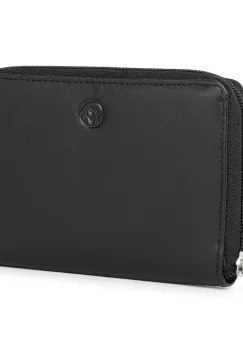 Portofel dama Marquise, Alina PT1458, piele naturala, Negru imagine