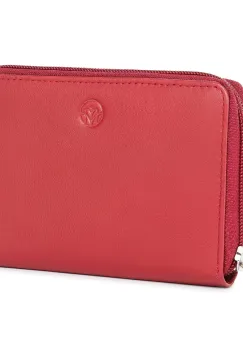 Portofel dama Marquise, Alina PT1459, piele naturala, Rosu imagine