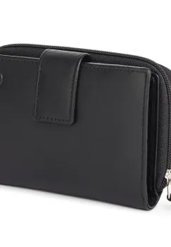 Portofel dama Marquise, Annelisse PT1487, piele naturala, Negru imagine