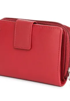 Portofel dama Marquise, Annelisse PT1489, piele naturala, Rosu imagine