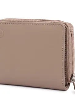 Portofel dama Marquise, Katharine PT1462, piele naturala, Crem imagine