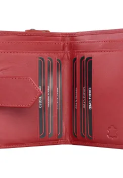 Portofel dama Marquise, Melusine PT1491, piele naturala, Rosu imagine