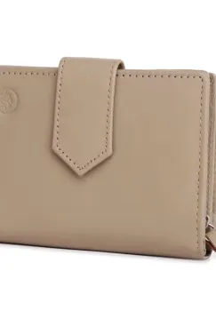 Portofel dama Marquise, Melusine PT1492, piele naturala, Crem imagine