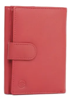 Portofel dama Marquise, Perseida PT1455, piele naturala, Rosu imagine