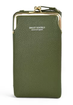Portofel tip geanta, Angela PT520, model verde imagine