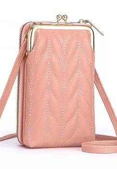 Portofel tip geanta, Giulia PT936, peach imagine