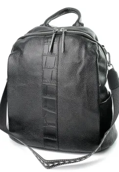 Rucsac dama, 21-17, piele naturala, Negru imagine
