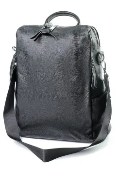 Rucsac dama, 8001, piele naturala, Negru imagine