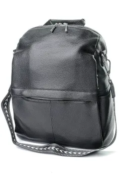 Rucsac dama, 900112, piele naturala, Negru imagine