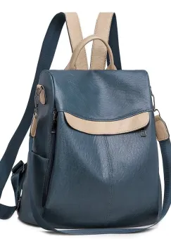 Rucsac dama Amina GT1463, antifurt, model albastru imagine