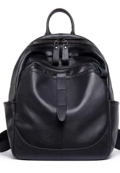 Rucsac dama, Amita GT2072, piele naturala, Negru imagine