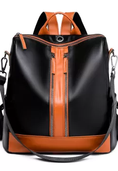 Rucsac dama Artemis GT2192, Negru/Maro imagine