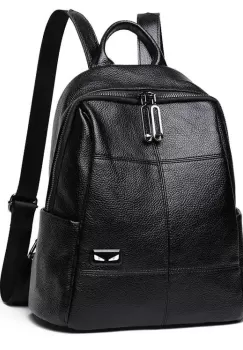Rucsac dama, Beyza GT2028, piele naturala, Negru imagine