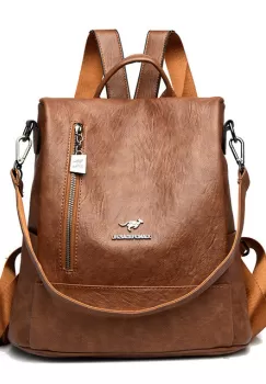 Rucsac dama Carina GT2165, antifurt, Maro imagine