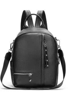 Rucsac dama Delis, Amabel GT2560, piele naturala, Negru imagine