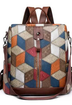 Rucsac dama Delis, Asteria GT2584, antifurt, Multicolor imagine