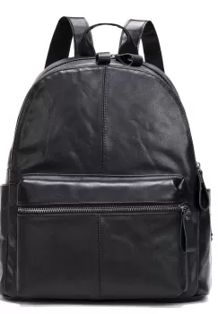 Rucsac dama, Kavindra GT2051, piele naturala, Negru imagine