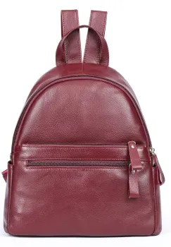 Rucsac dama, Lotus GT3069, piele naturala, Bordo imagine