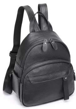 Rucsac dama, Nylay GT1521, piele naturala, model negru imagine