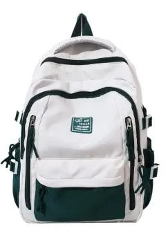 Rucsac dama, Renaya GT3713, Verde/Alb imagine