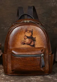 Rucsac dama, Saelis GT3337, piele naturala, Maro imagine