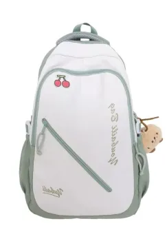 Rucsac dama, Ysoria GT3690, Alb/Verde imagine